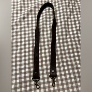 Two Bar West Brown Leather Bag Strap